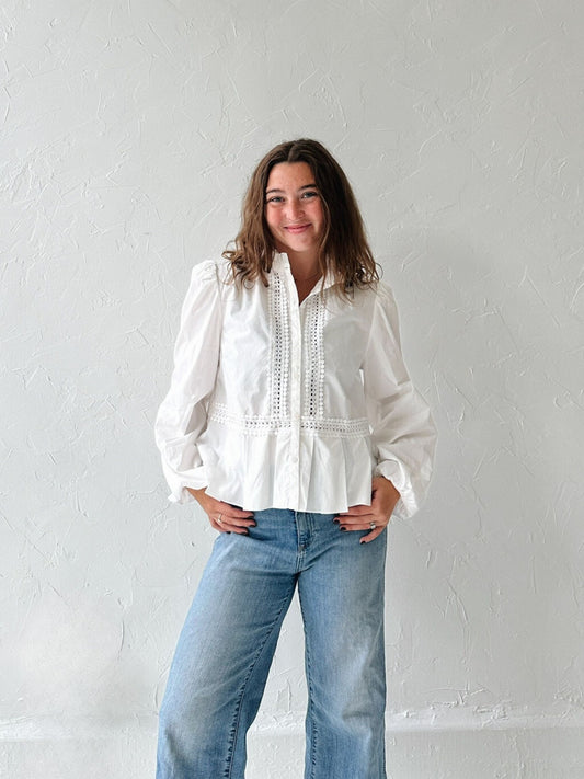 Nina Ruffle Neck Blouse