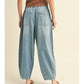 Gina Pleat Denim Pants