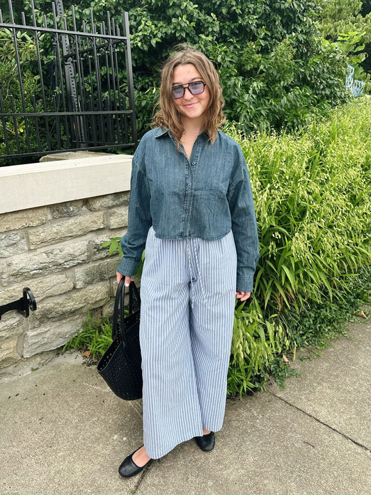 Savannah Striped Culotte Pant