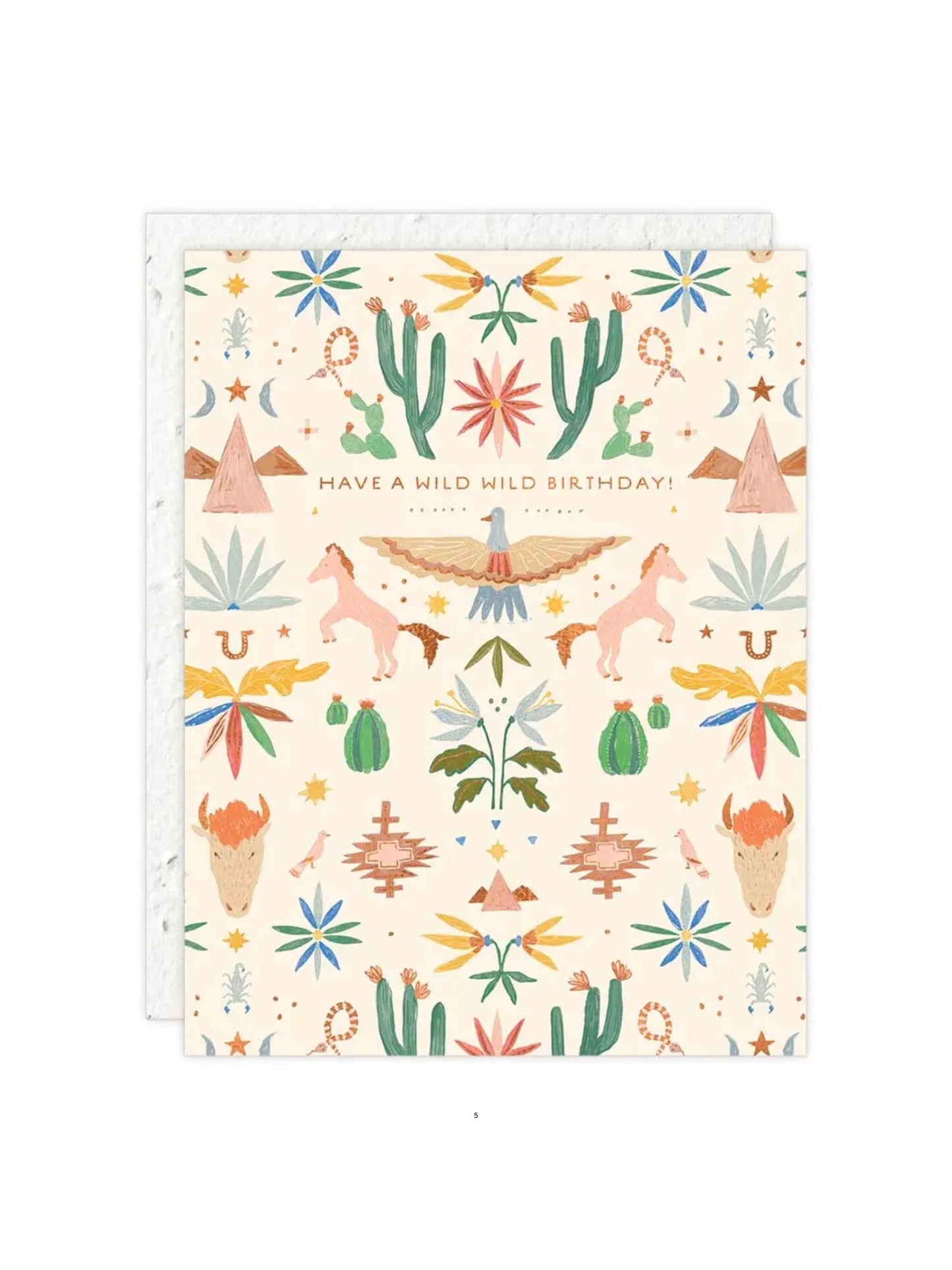 Western Toile Birthday Card