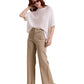 Franny Straight Wide Leg Pants - Stone