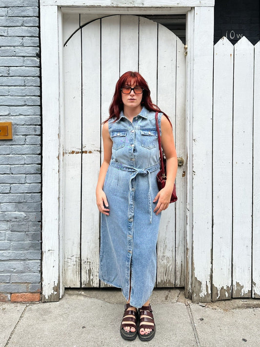 Brianna Denim Maxi Dress