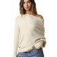 Amar Asymmetric Off-shoulder Sweater