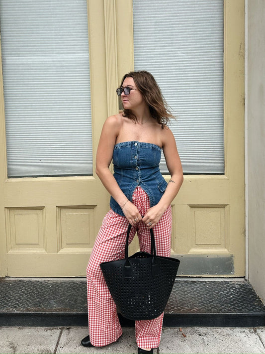 Denim Tube Top