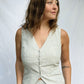 V Neck Striped Vest Top