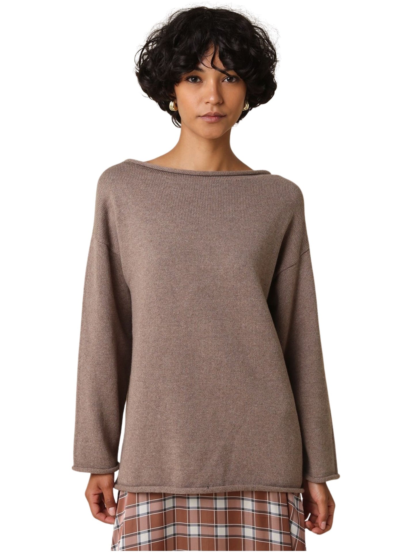 Noa Boat Neck Relaxed Knit Sweater