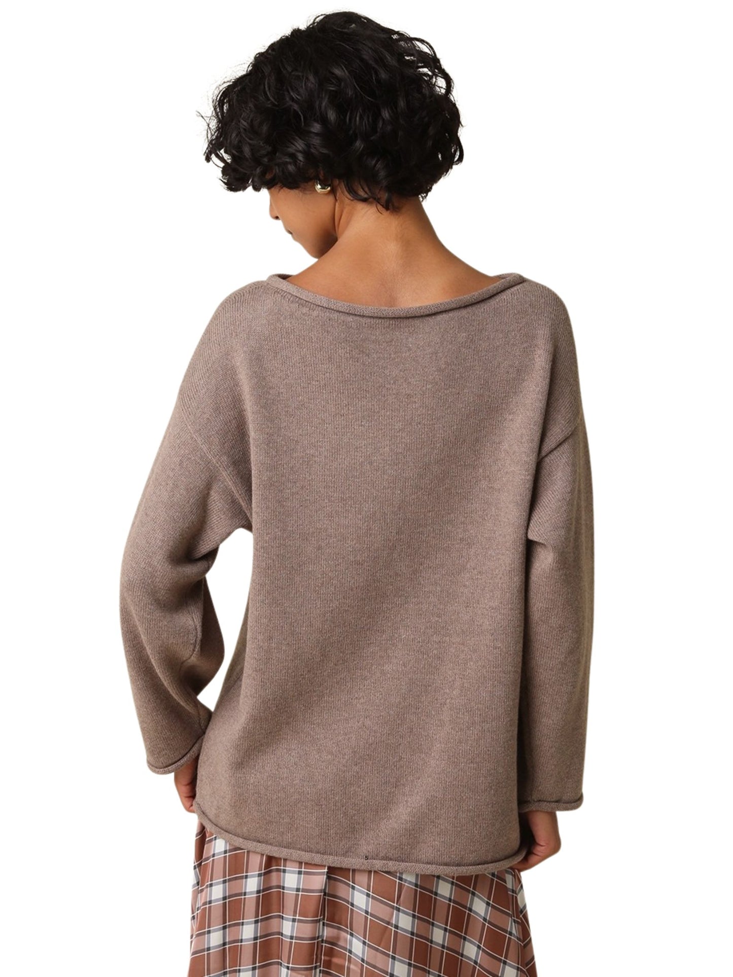 Noa Boat Neck Relaxed Knit Sweater