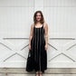Linen Piping Trim Maxi Dress