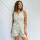 V Neck Striped Vest Top