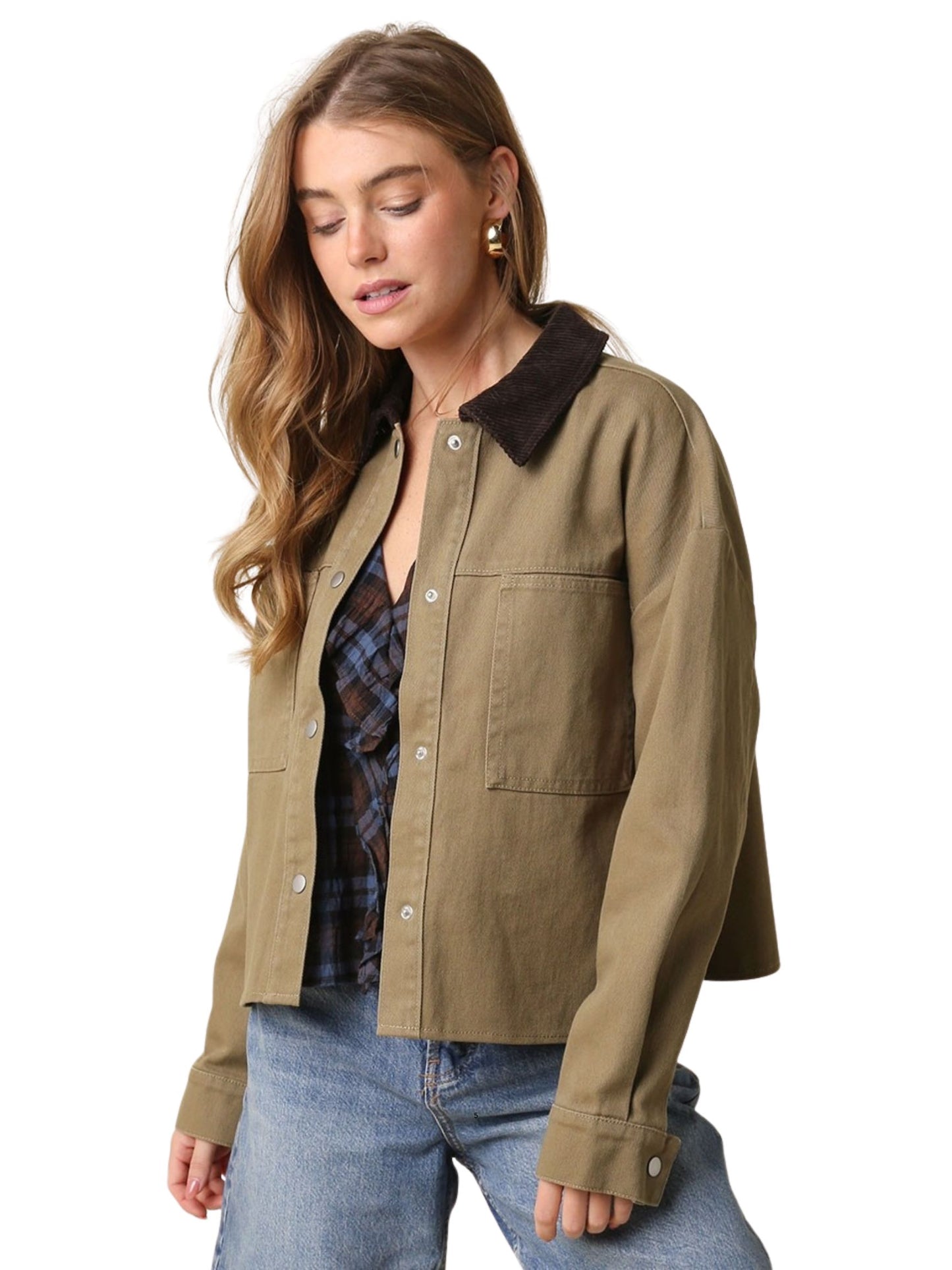 Kathy Contrast Collar Jacket