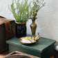 Vintage Brass Vase with Wavy Detail