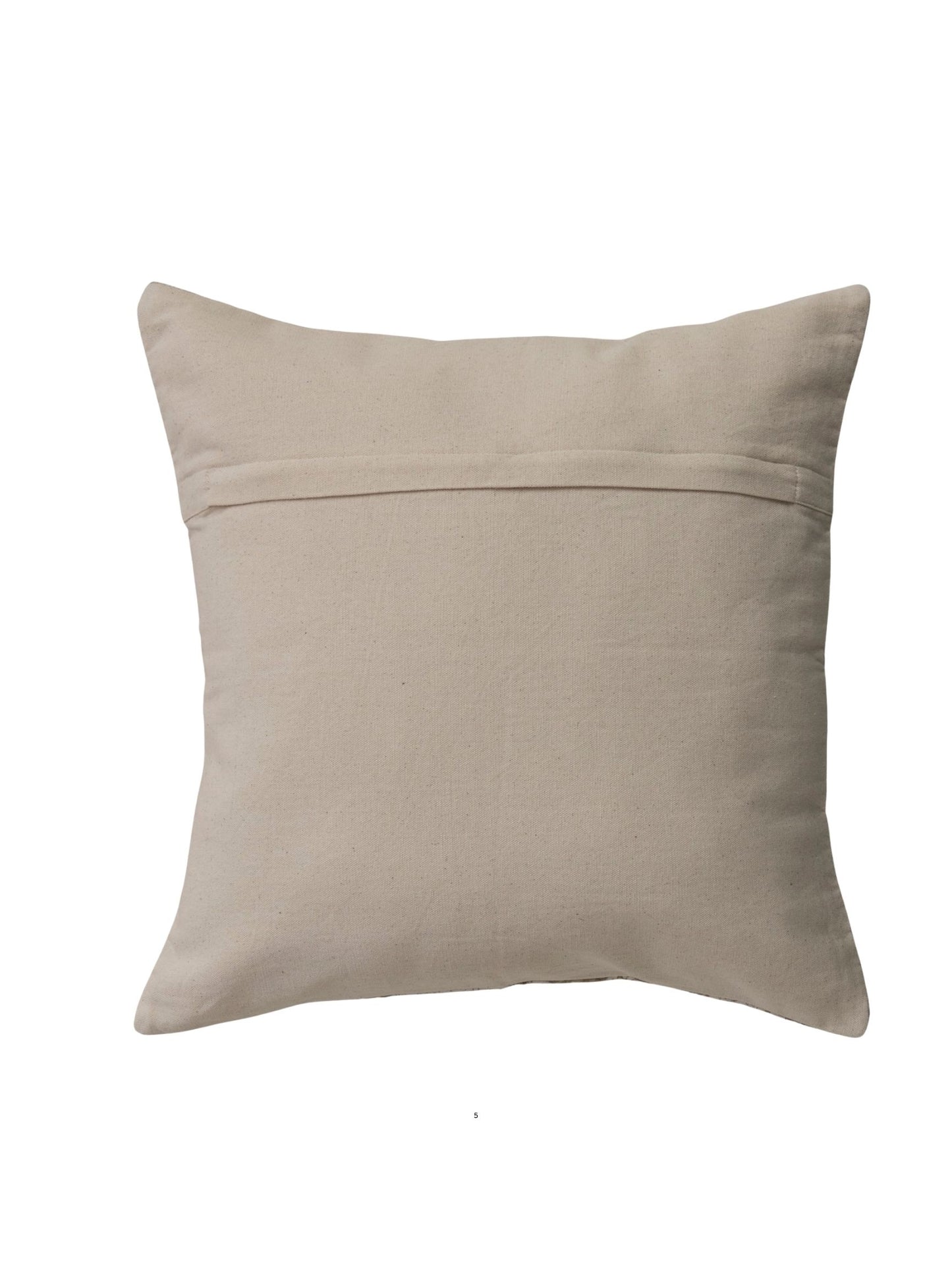 Cotton Double Cloth Block Printed Pillow w/ Floral Pattern