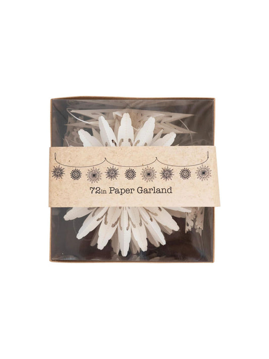 72"L Snowflake Garland in Kraft Box