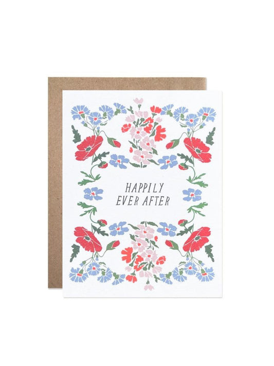 Happily Ever After Cornflower and Poppy Card