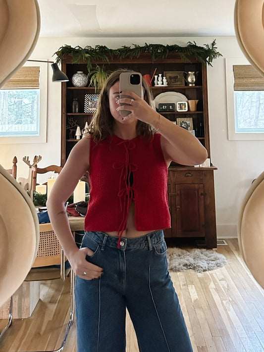 Marisol Bow Tie Front Vest