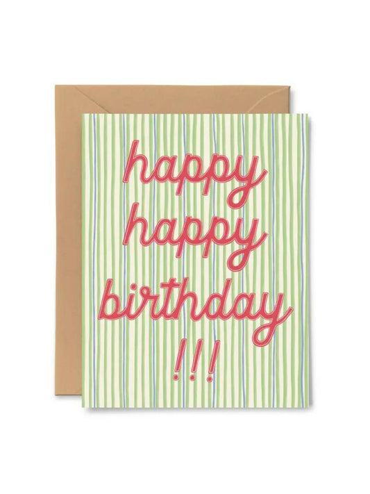 Happy Happy Birthday Card