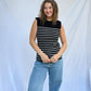 Blake Sleeveless Power Stripe Top