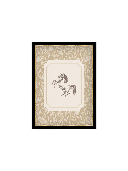 Pony In Yellow Framed Picture
