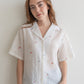 Lotti Embroidered Floral Button Down