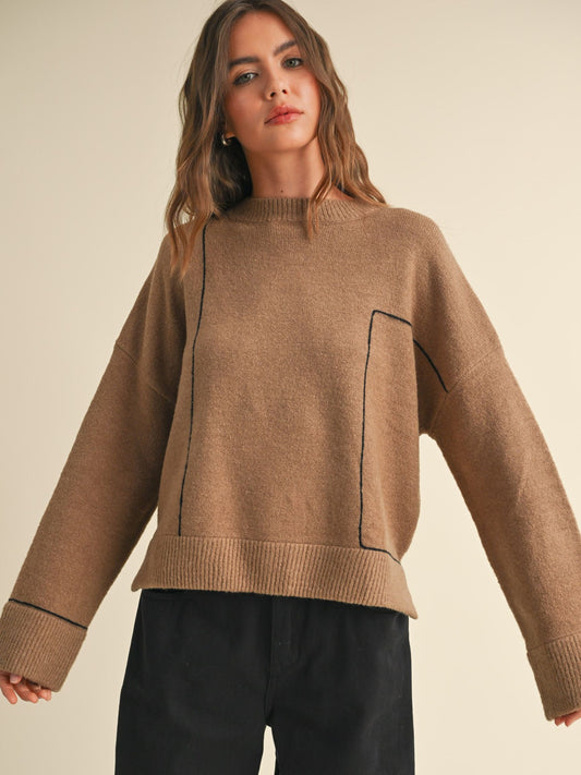 Kaylee Grid Sweater Top
