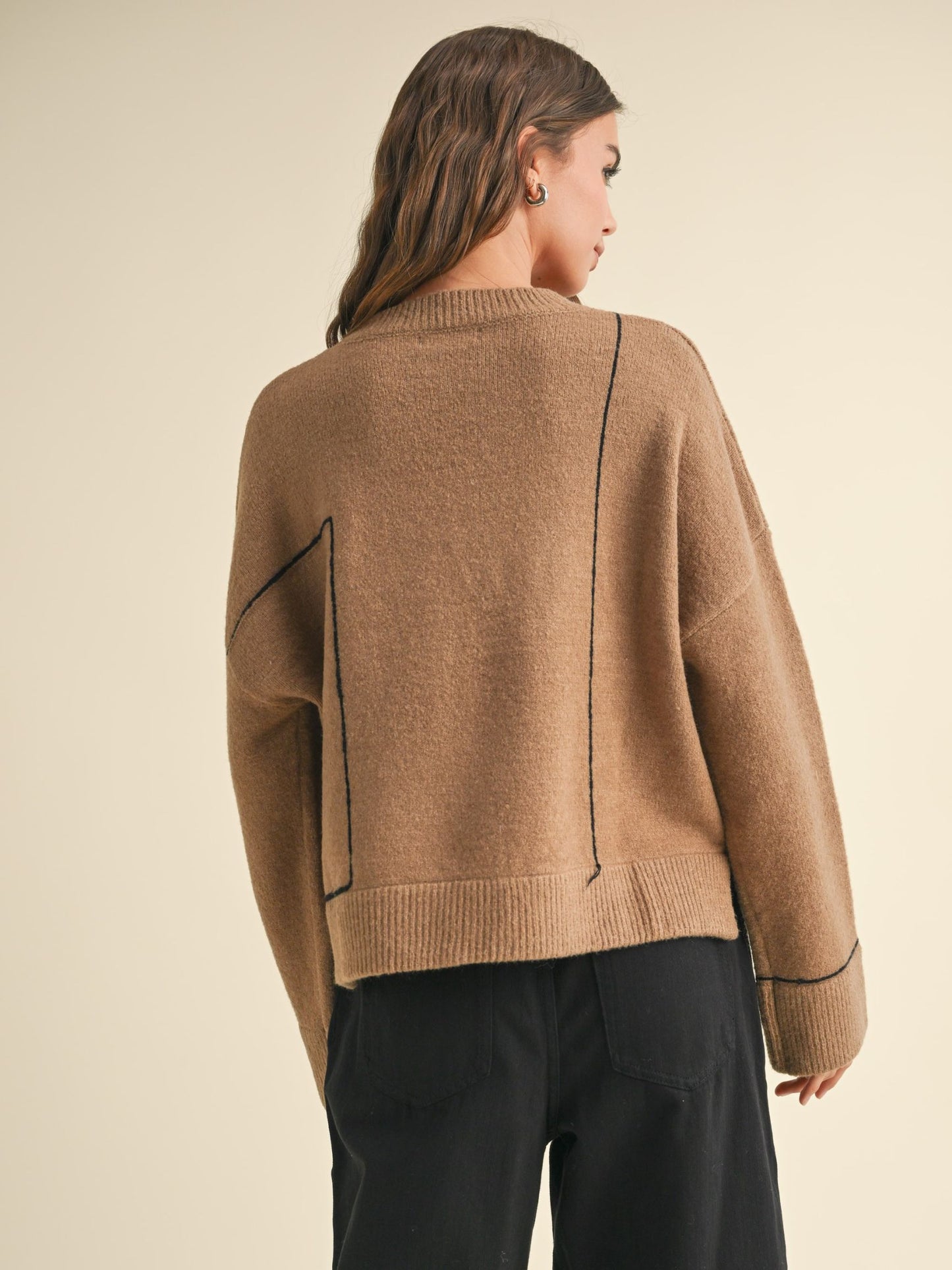 Kaylee Grid Sweater Top