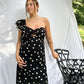 Rome One Shoulder Polka Dot Dress