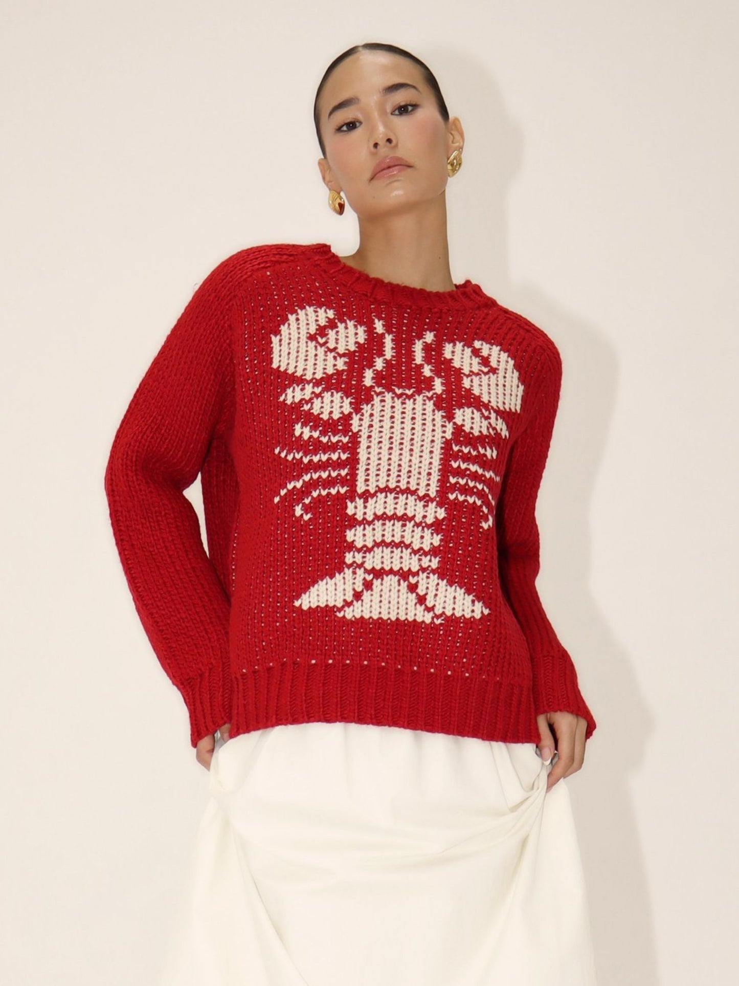 Lobster Chunky Sweater