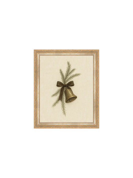 Bell With Pine Framed Picture