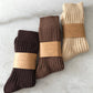 Ribbed Cotton High Socks - Neutral