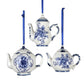 Porcelain Delft Blue Teapot Ornament