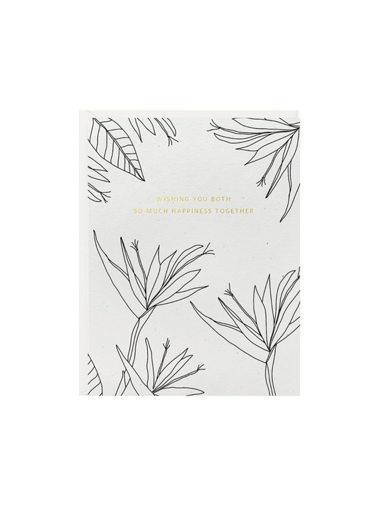 Happiness Wedding Botanical Card