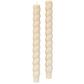 Cream Unscented Twisted Taper Candles