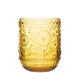 Embossed Drinking Glass - Amber