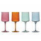 Set of 4 Wine Glasses - choose your color