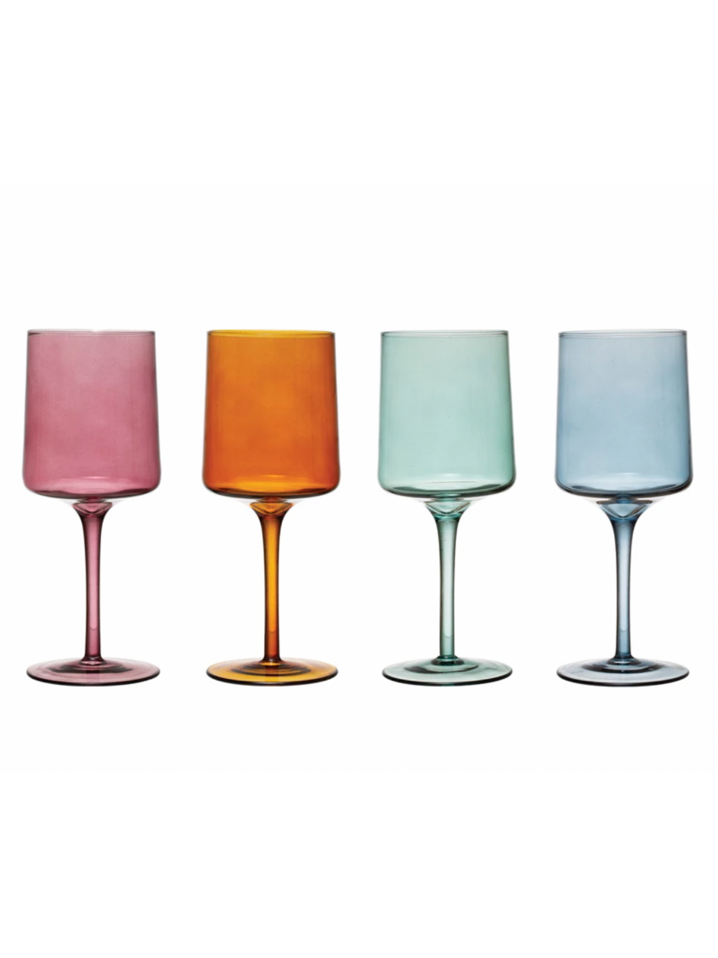 Set of 4 Wine Glasses - choose your color