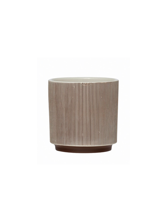 Textured Stoneware Planter