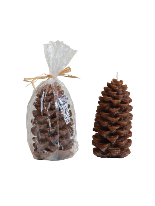 Unscented Pinecone Shaped Candle