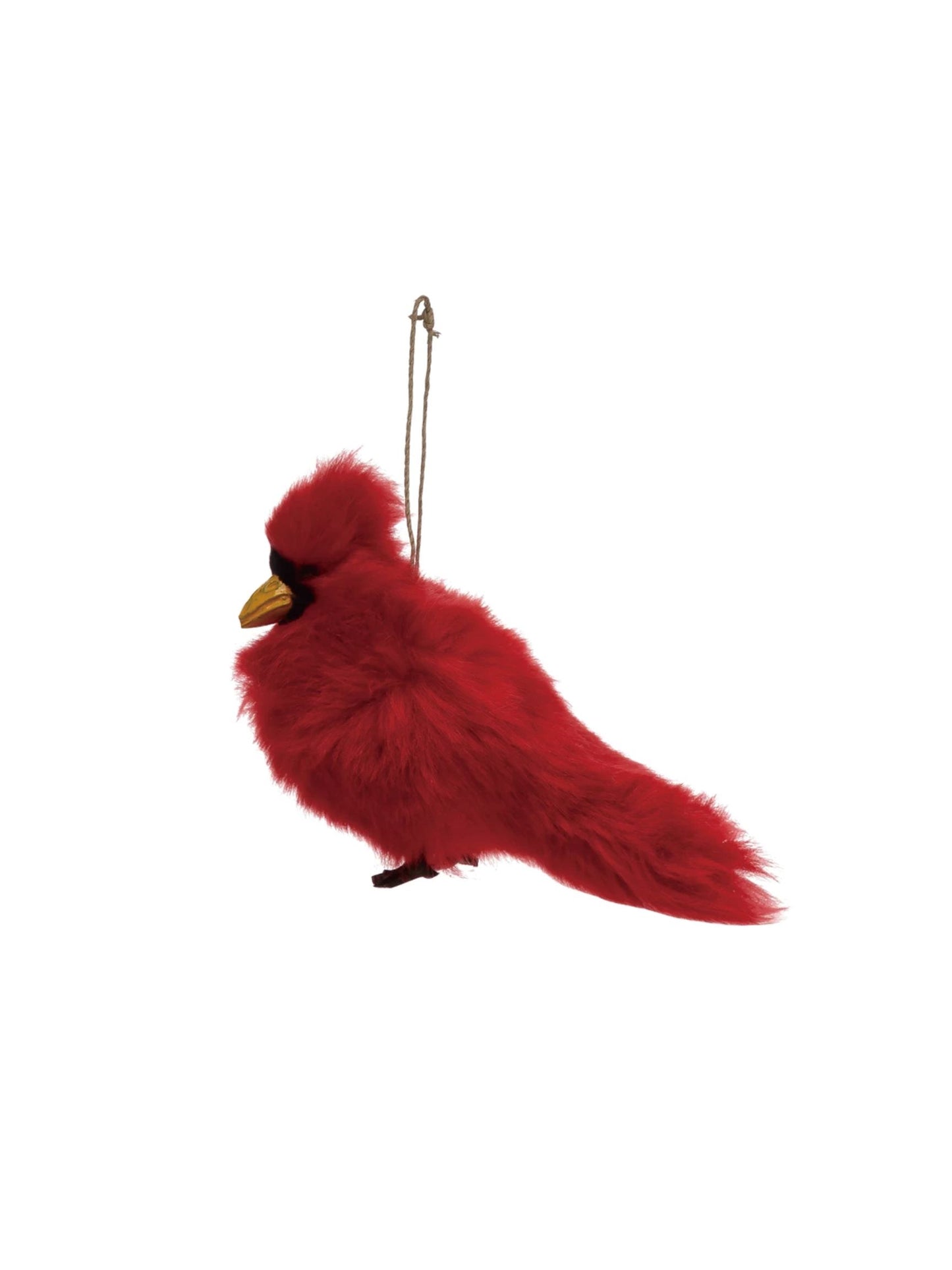 Faux Fur Cardinal Ornament