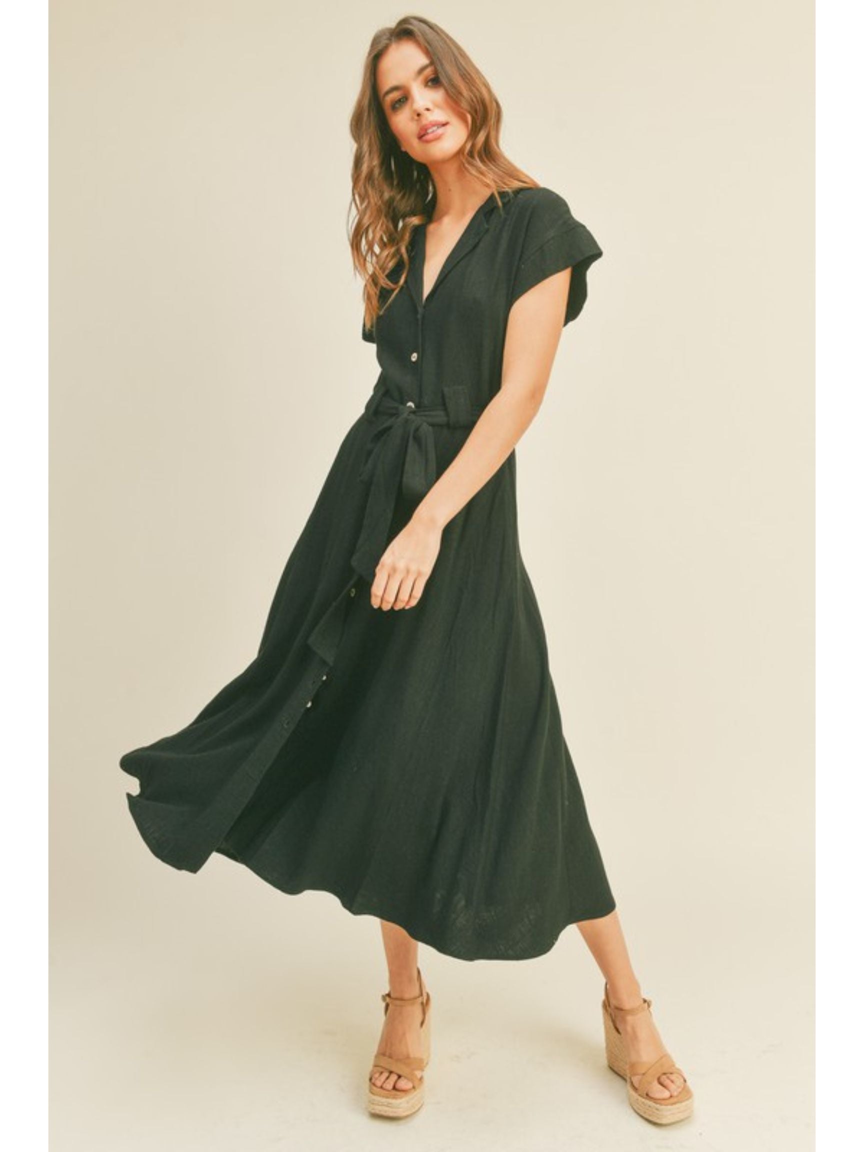 linen native dress Rosemary Linen Dress