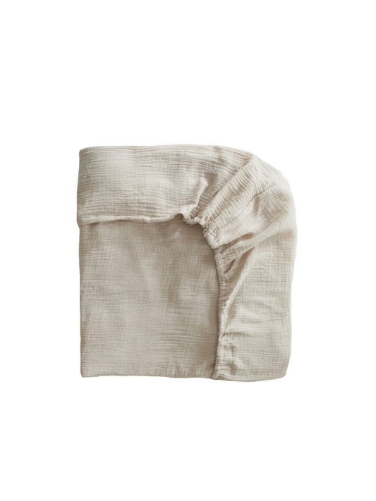 Extra Soft Muslin Crib Sheet - Fog