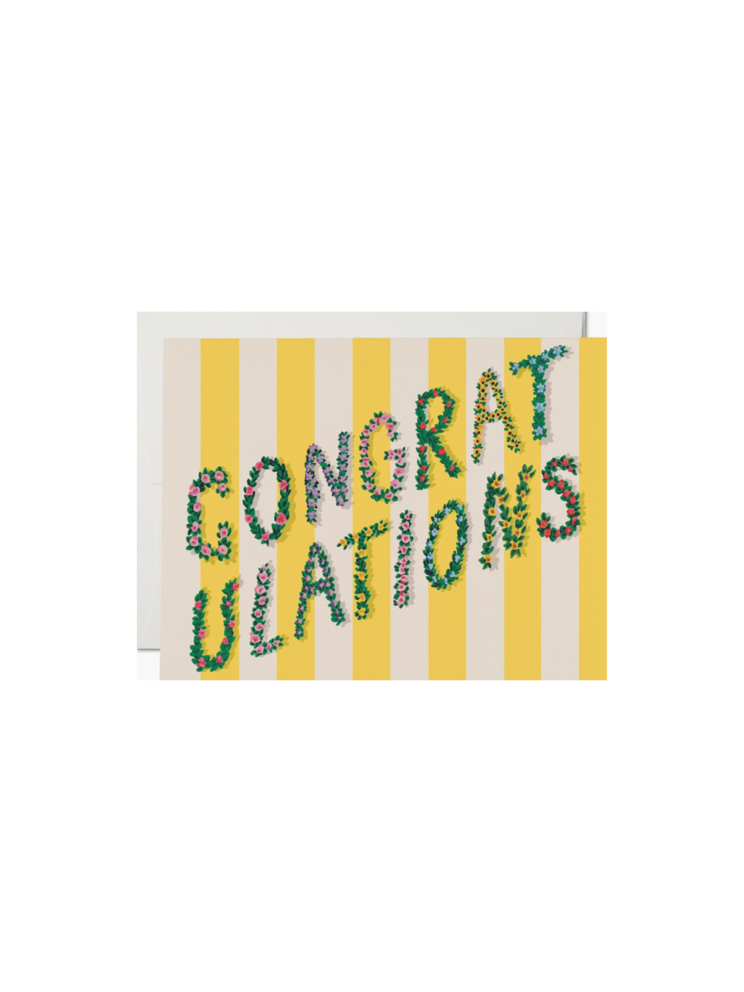 Yellow Stripe Congratulations Card