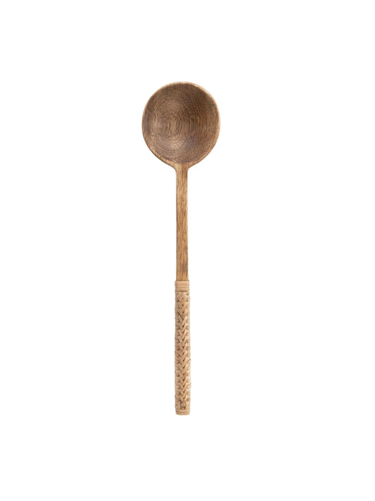 Mango Wood Spoon with Bamboo Wrapped Handle