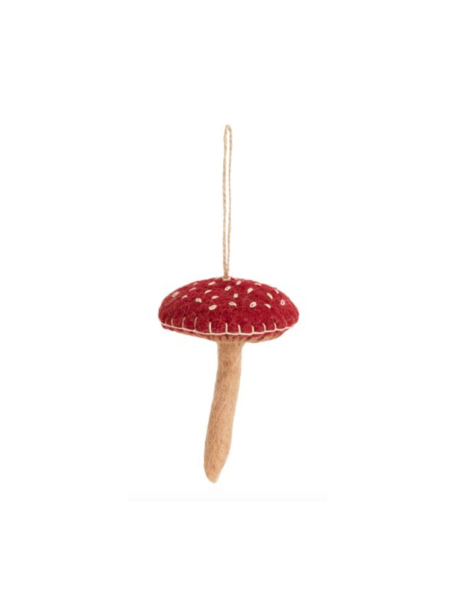 Felt Fungi Ornament- Natural
