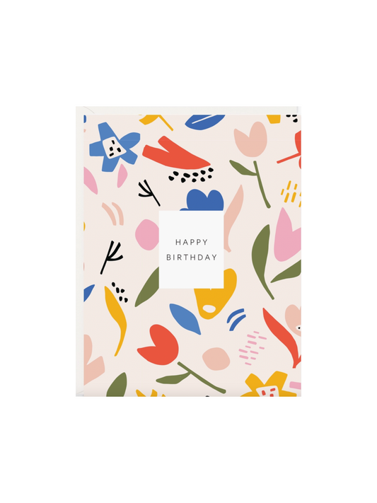 Birthday Floral Pattern Card