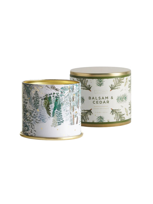Basalm and Cedar Tin Candle