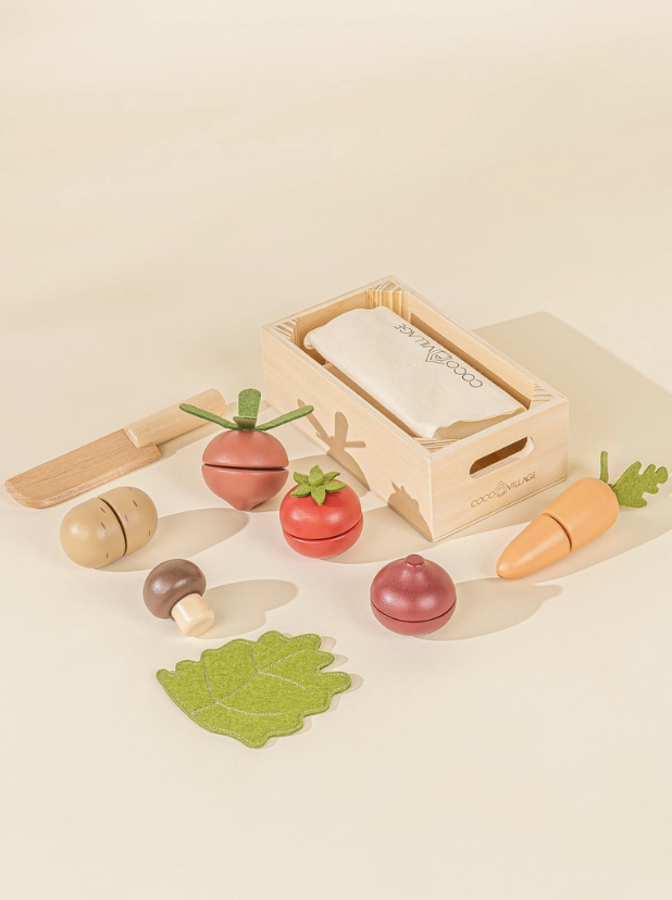 Wooden Vegetables Playset