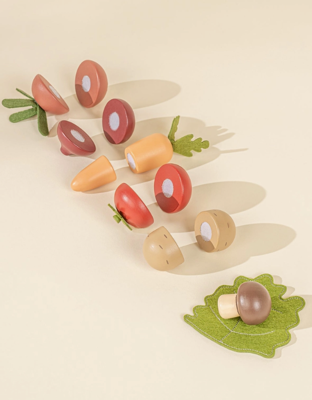Wooden Vegetables Playset